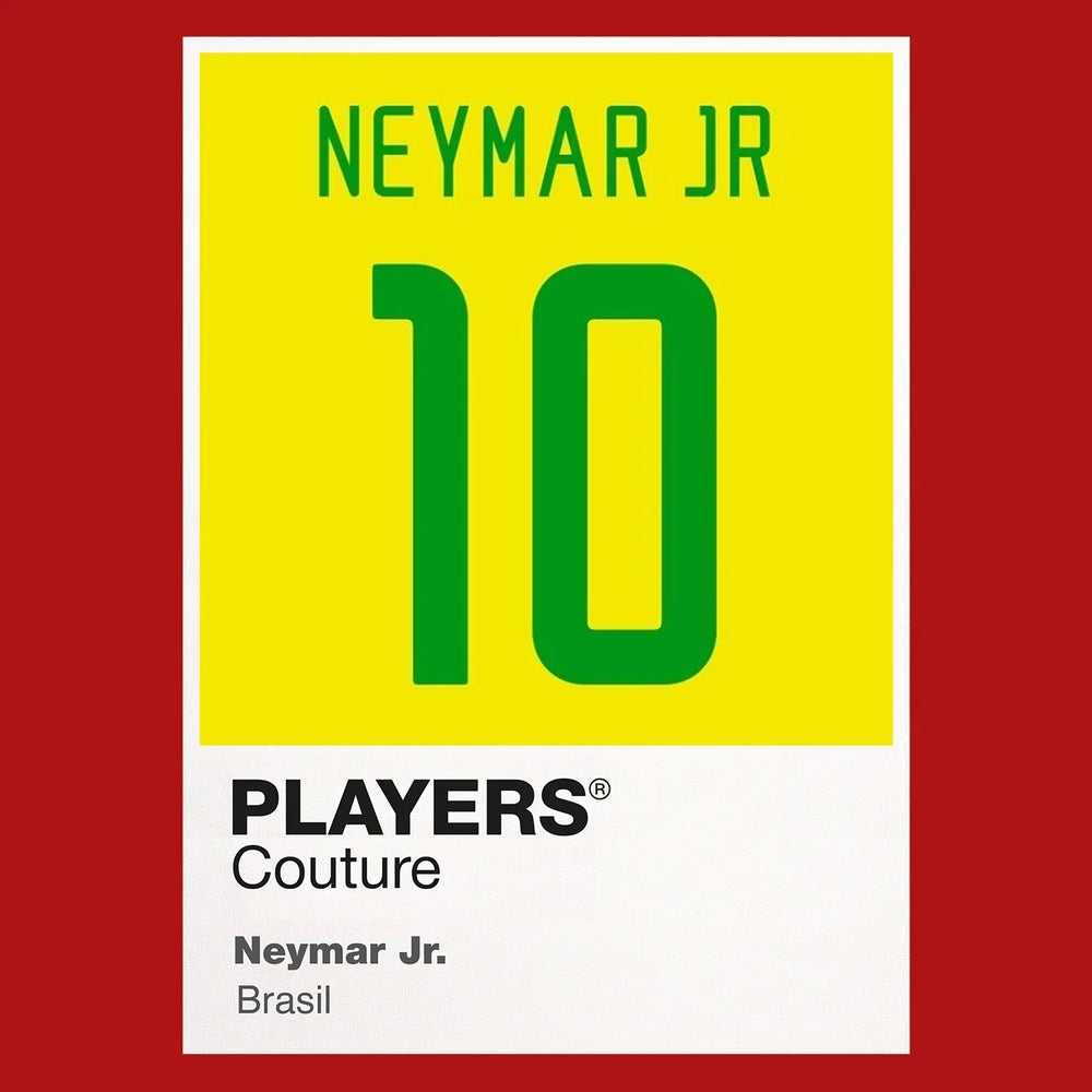 Neymar Jr. 10 Football Shirt Frame Men's Hoodie – red close-up detail shot of the Neymar Jr. 10 Football Players Couture
