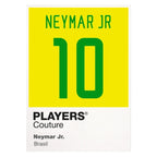 Neymar Jr. 10 Football Shirt Frame Men's Hoodie – white close-up detail shot of the Neymar Jr. 10 Football Players Couture