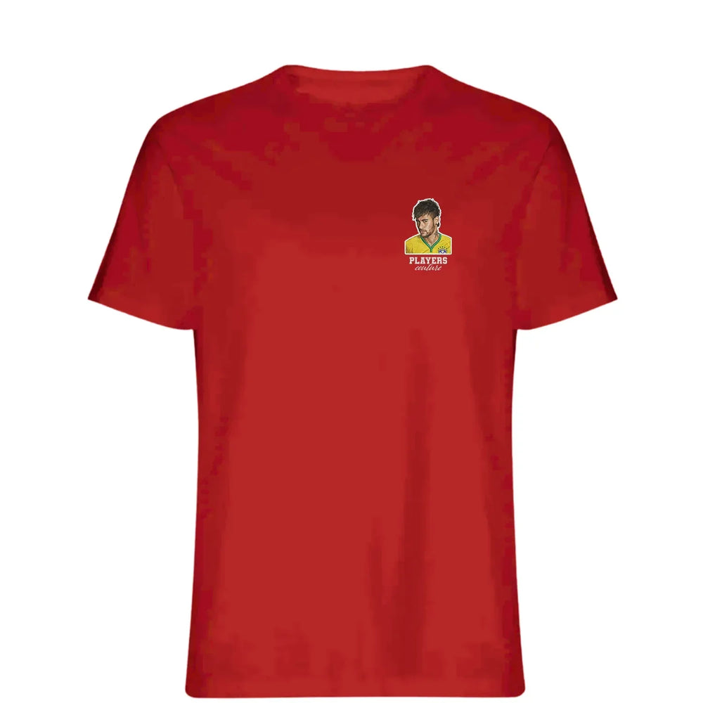 Neymar Jr t-shirt – red men's t-shirt featuring the Neymar Jr Players Couture logo