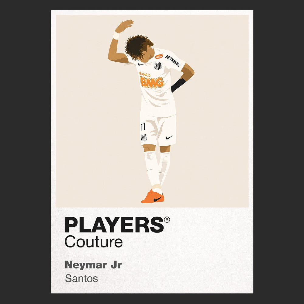 Neymar Jr Santos black Icon Frame artwork detail