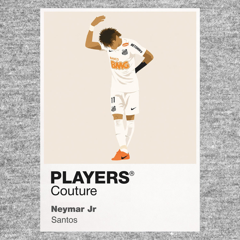 Neymar Jr Santos grey Icon Frame artwork detail