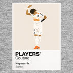 Neymar Jr Santos grey Icon Frame artwork detail