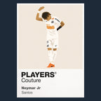 Neymar Jr Santos navy Icon Frame artwork detail
