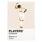 Neymar Jr Santos white Icon Frame artwork detail