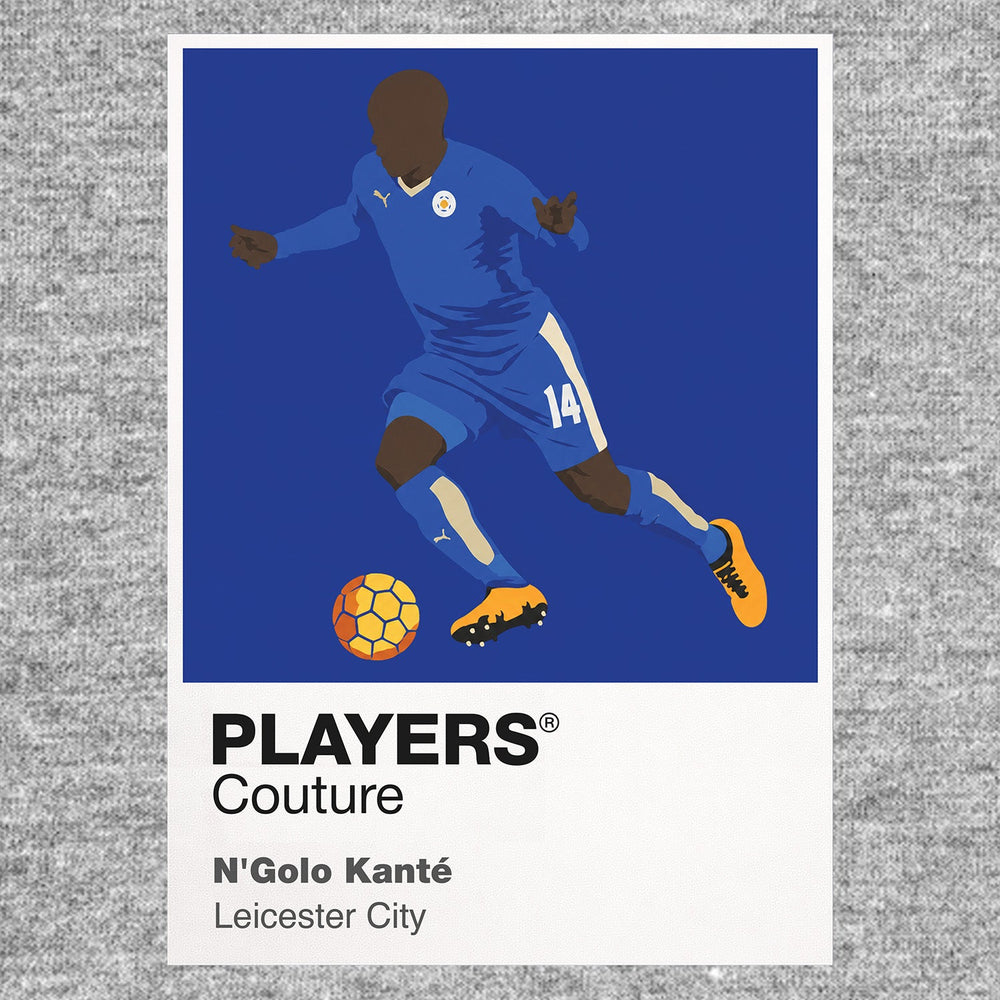 N’Golo Kanté Leicester City grey Icon Frame artwork detail
