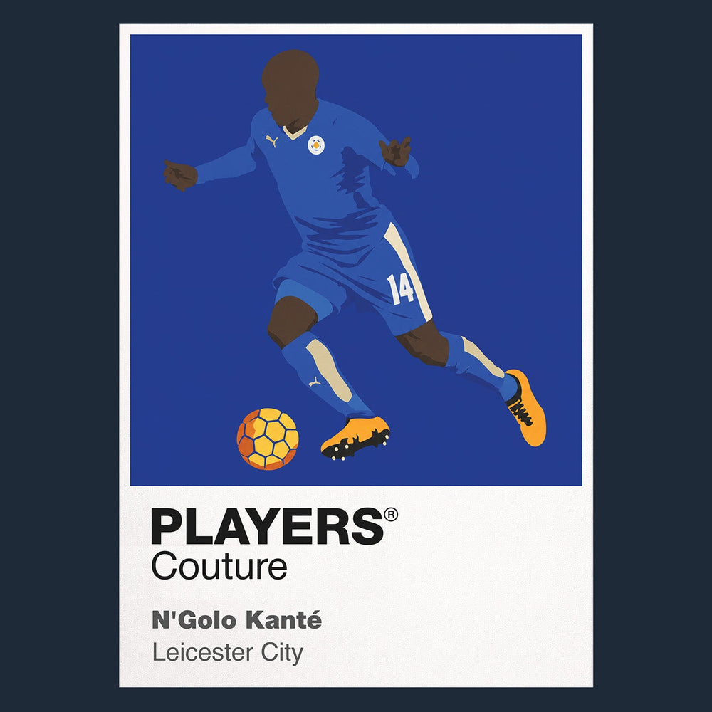 N’Golo Kanté Leicester City navy Icon Frame artwork detail
