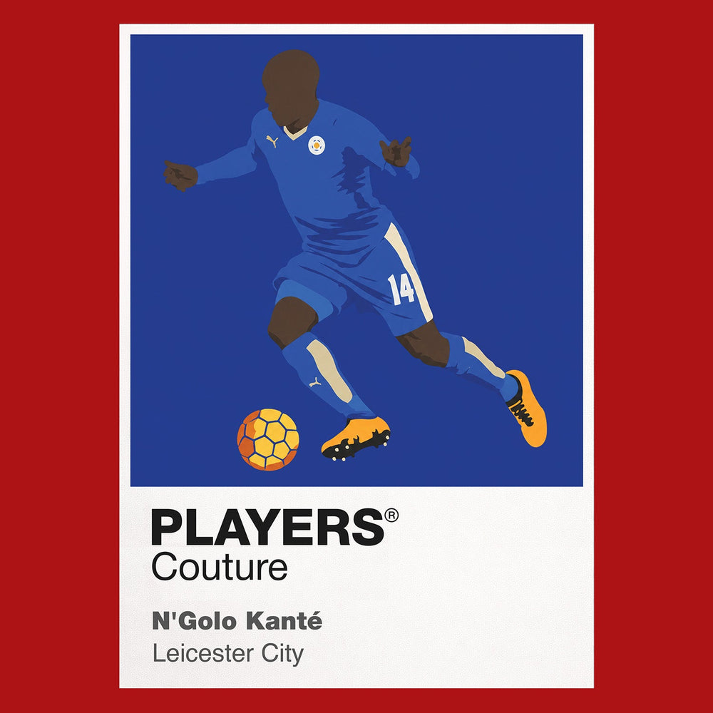 N’Golo Kanté Leicester City red Icon Frame artwork detail