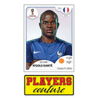 N’Golo Kanté World Cup Sticker Men's T-Shirt – close-up detail shot of the N’Golo Kanté World Cup Players Couture logo design