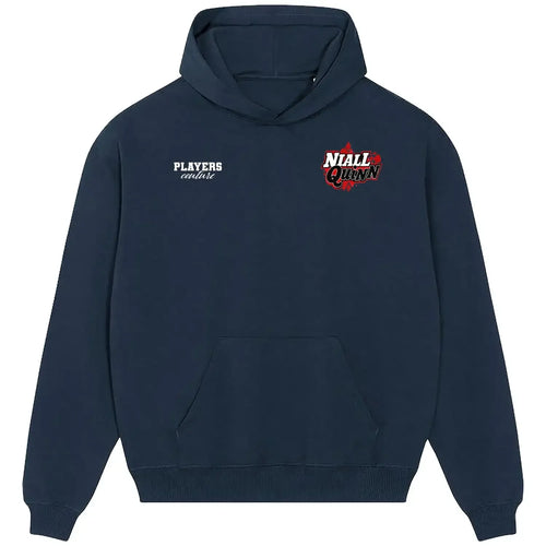 Niall Quinn hoodie – navy men's hoodie featuring the Niall Quinn Players Couture logo