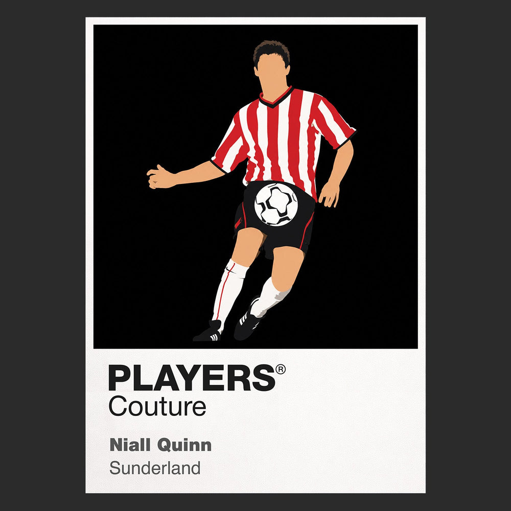 Niall Quinn Sunderland Icon Frame Men's Hoodie — Black Artwork
