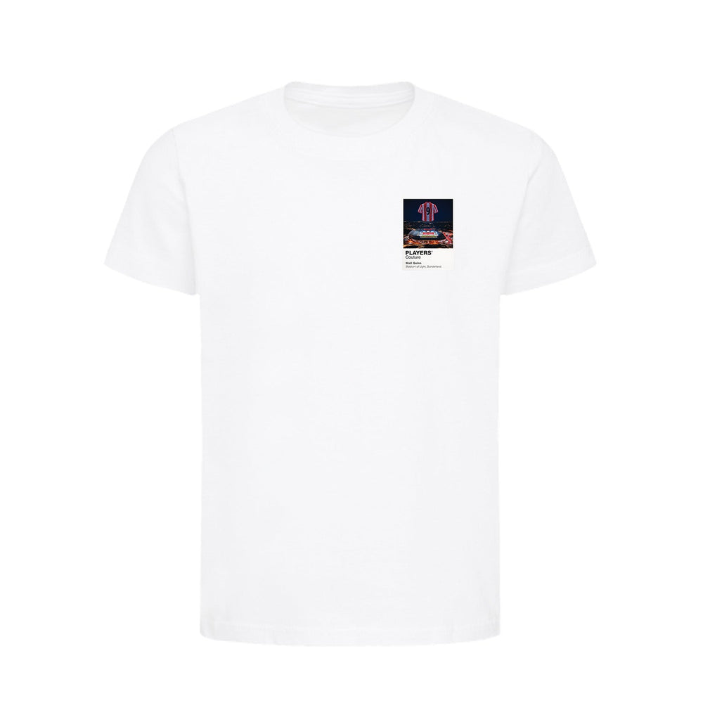 Niall Quinn Sunderland Icons in Lights Frame Kids T-Shirt in White