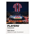 Niall Quinn Sunderland number 9 Icons in Lights Frame artwork in white