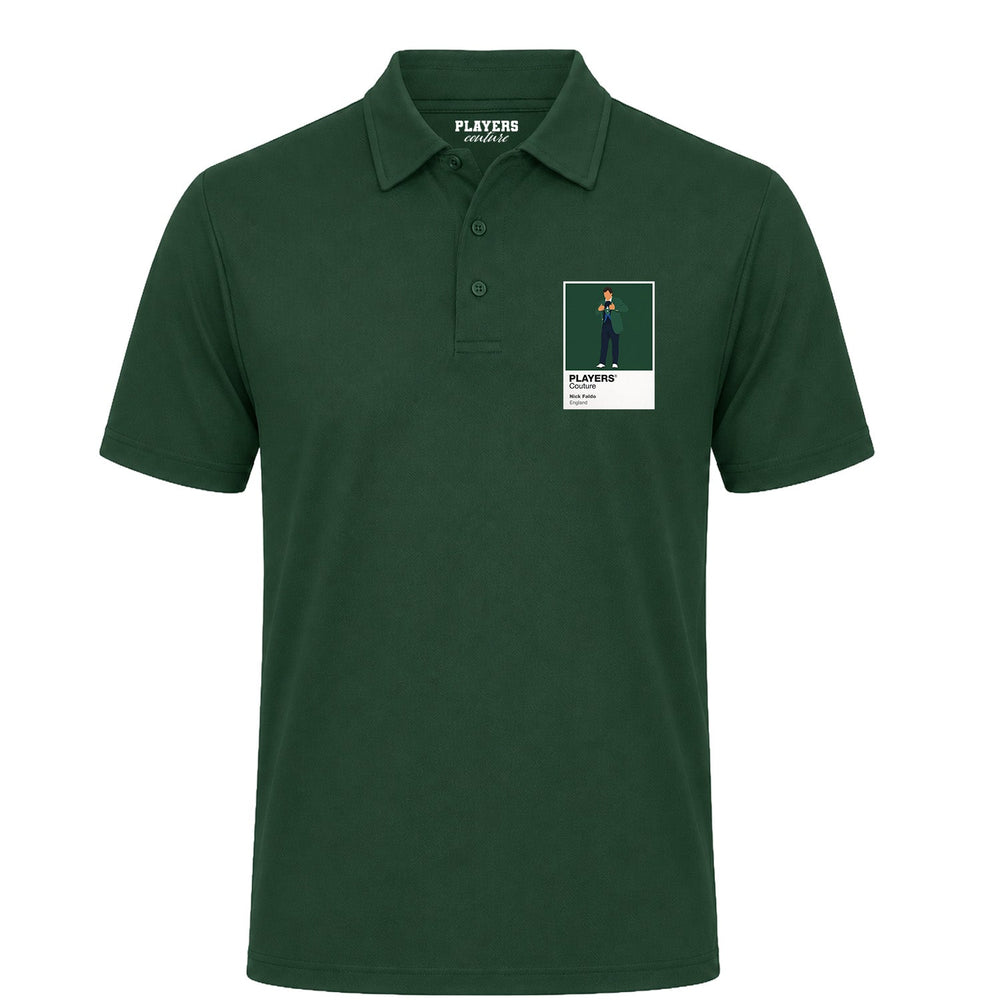 Nick Faldo Golf Icon Frame Men's Polo Shirt - Bottle Green