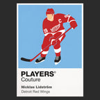 Nicklas Lidström Red Wings Ice Hockey Icon Frame Men's T-Shirt – image 9