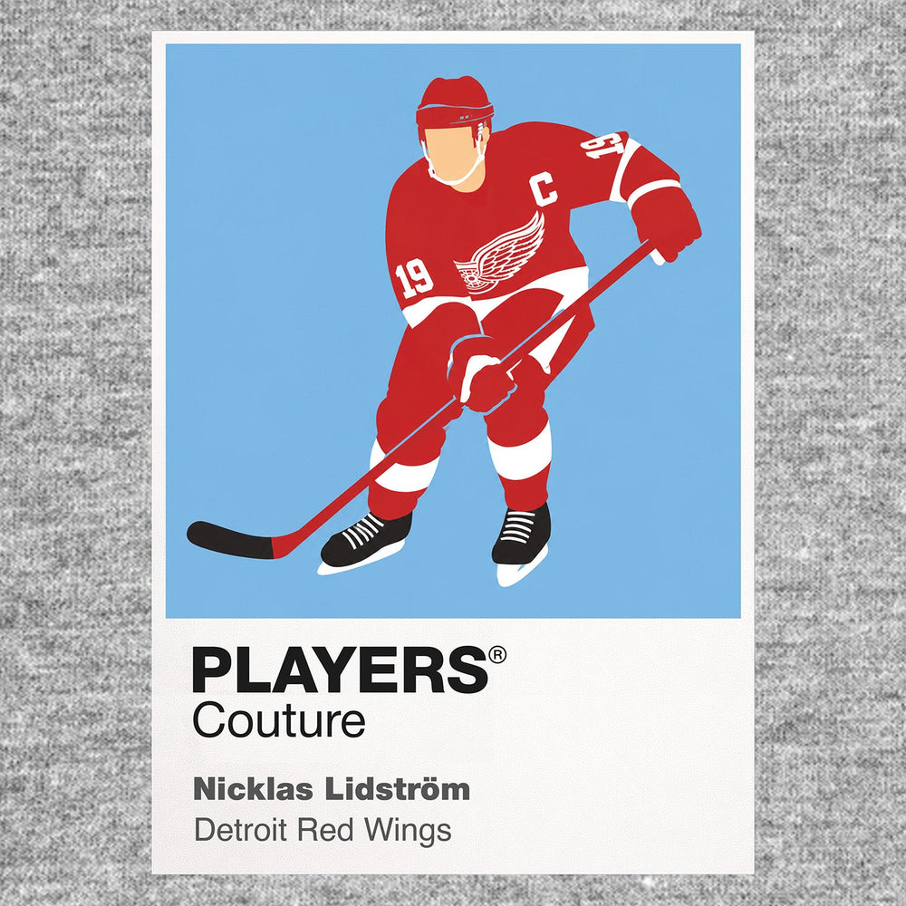 Nicklas Lidström Red Wings Ice Hockey Icon Frame Men's T-Shirt – image 7