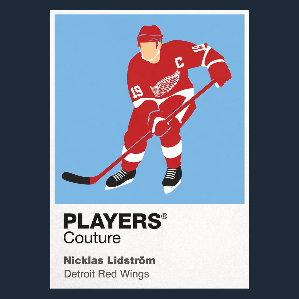 Nicklas Lidström Red Wings Ice Hockey Icon Frame Men's T-Shirt – image 8