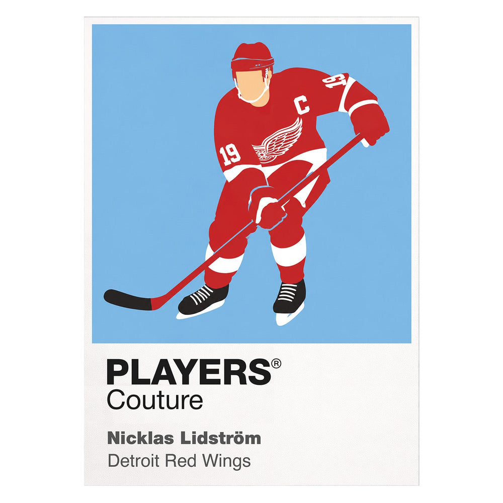 Nicklas Lidström Red Wings Ice Hockey Icon Frame Men's T-Shirt – image 1