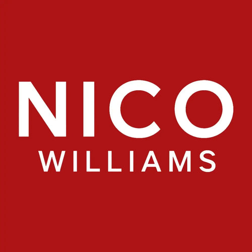 Nico Williams Logo Men's T-Shirt – red close-up detail shot of the Nico Williams Players Couture logo design