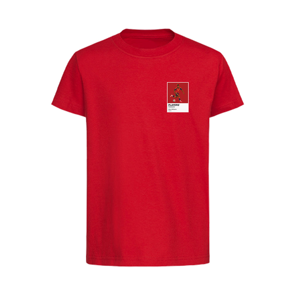 Nico Williams Spain Icon Frame Kids T-Shirt - Red