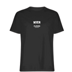 Nier t-shirt – black men's t-shirt with white Nier letters and Players Couture logo on the chest