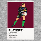 Nigel Spink Aston Villa Icon Frame artwork in grey
