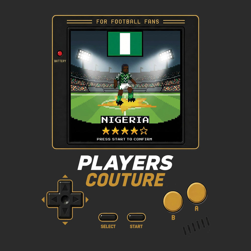 Nigeria World Cup 8-Bit Kids Hoodie retro gaming football design by Players Couture