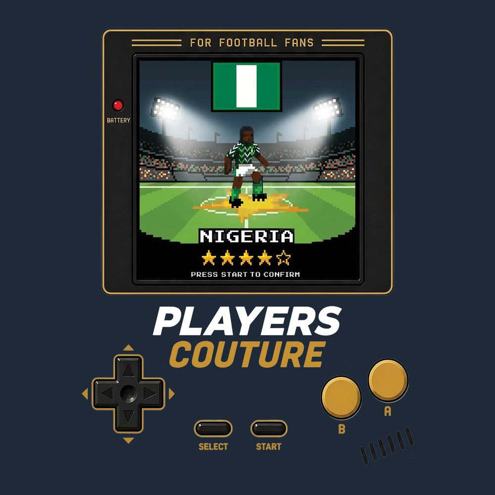 Nigeria World Cup 8-Bit Kids Hoodie retro gaming football design by Players Couture