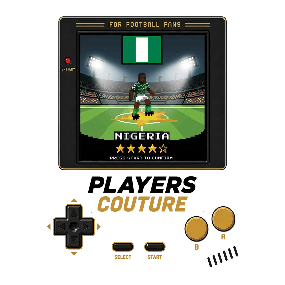 Nigeria World Cup 8-Bit Men's Hoodie retro gaming football design by Players Couture