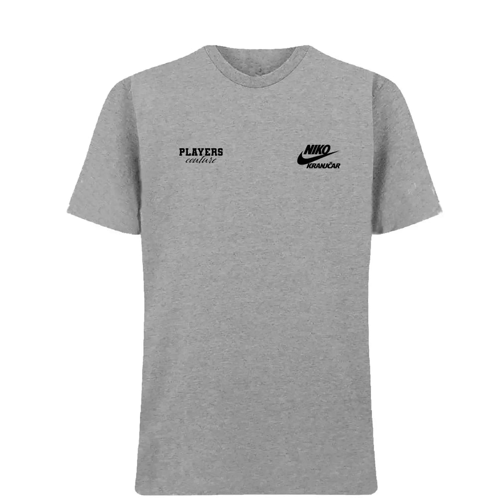 Niko Kranjcar t-shirt – grey men's t-shirt featuring the Niko Kranjcar Players Couture logo