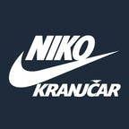 Niko Kranjcar Logo Men's Hoodie – navy close-up detail shot of the Niko Kranjcar Players Couture logo design