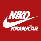Niko Kranjcar Logo Men's Hoodie – red close-up detail shot of the Niko Kranjcar Players Couture logo design