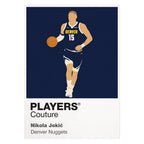 Nikola Jokic Nuggets Basketball Icon Frame Men's T-Shirt