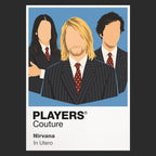 Nirvana Nirvana's unpolished three-piece silhouette and Pacific Northwest stage identity Icon Frame artwork in black