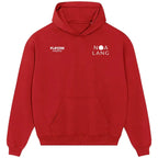Noa Lang hoodie – red men's hoodie featuring the Noa Lang Players Couture logo