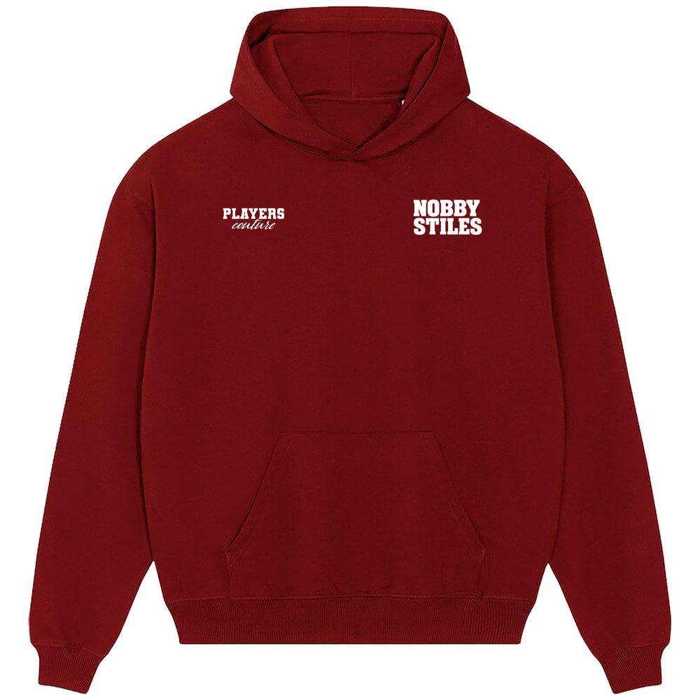 Nobby Stiles Logo Players Couture Men's Casual Hoodie Red