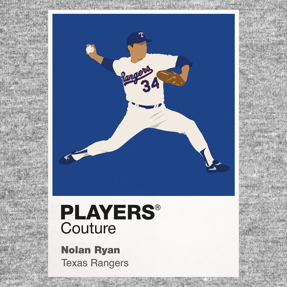 Nolan Ryan Rangers Baseball Icon Frame Men's Hoodie