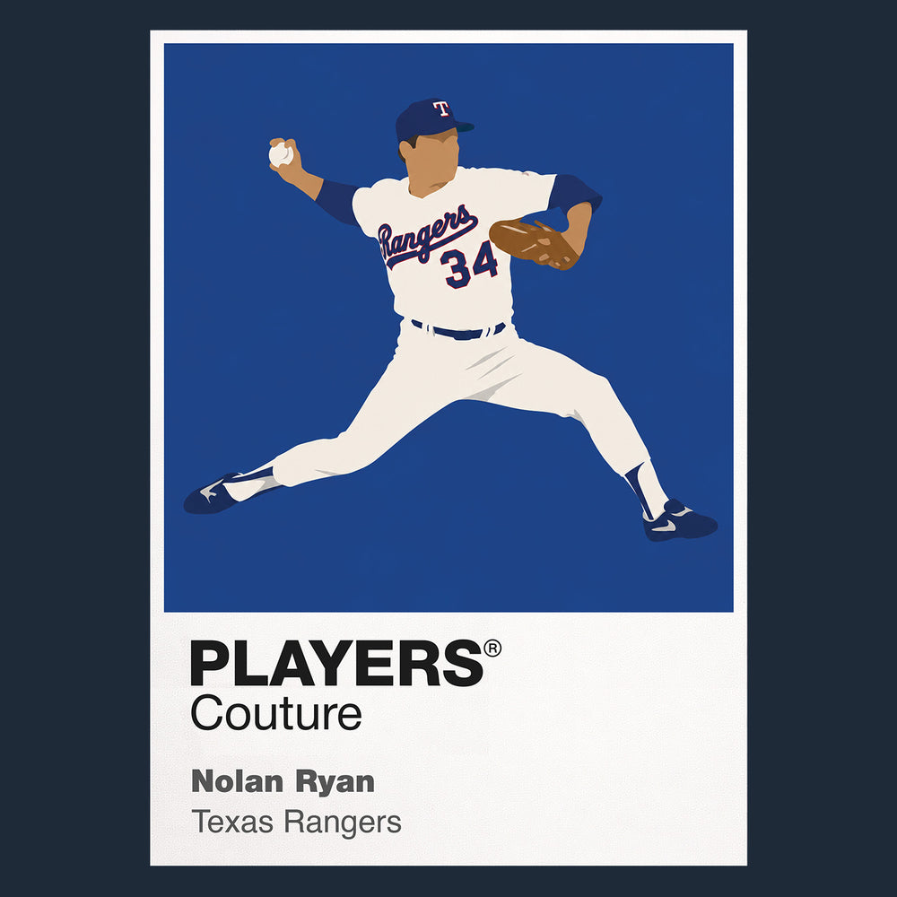 Nolan Ryan Rangers Baseball Icon Frame Men's Hoodie
