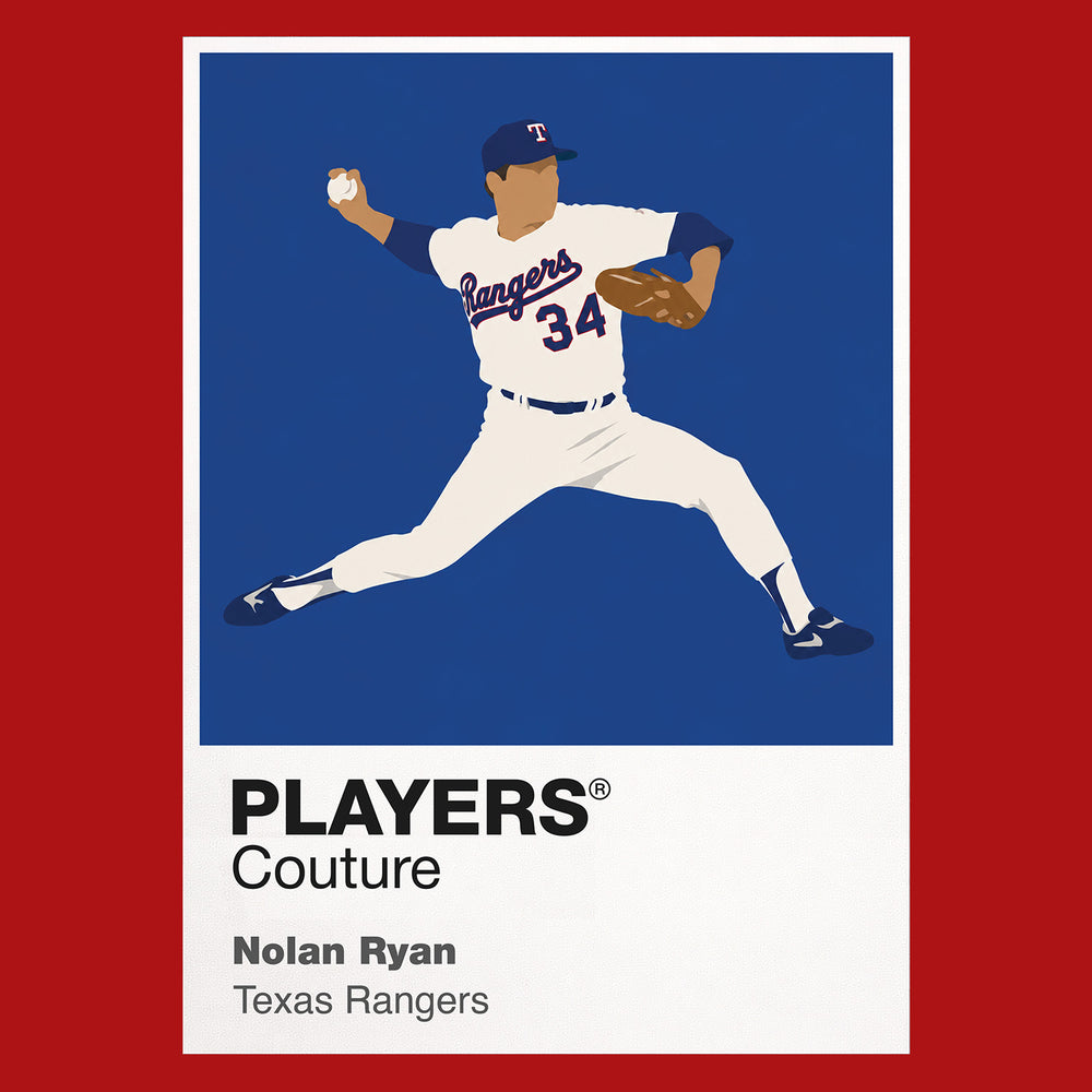 Nolan Ryan Rangers Baseball Icon Frame Men's Hoodie
