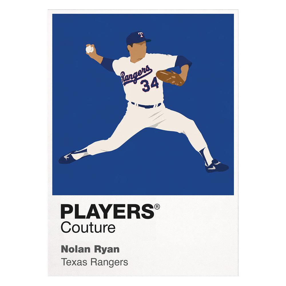 Nolan Ryan Rangers Baseball Icon Frame Men's Hoodie