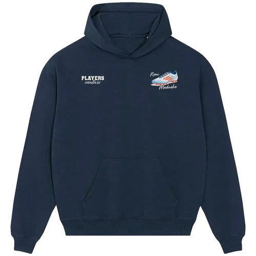 Noni Madueke hoodie – navy men's hoodie featuring the Noni Madueke Players Couture logo