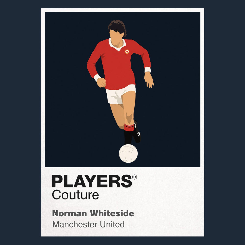 Norman Whiteside Manchester United Men's T-Shirt - Navy