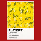 Norwich City Classic Football Shirt Colours Frame Men's T-Shirt – red close-up detail shot of the Norwich City Players