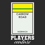 Norwich City Monopoly Card hoodie – black men's hoodie with white Norwich City Monopoly Card letters and Players Couture