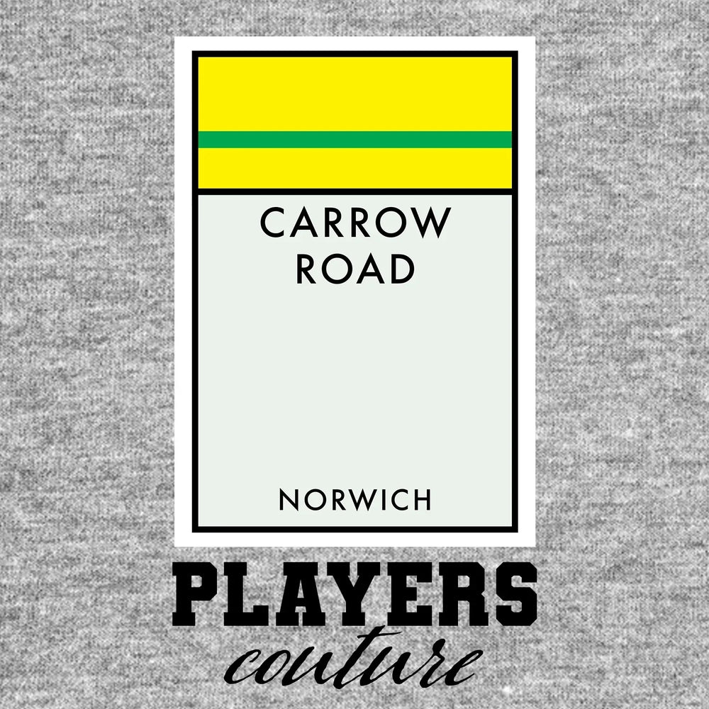Norwich City hoodie – grey men's hoodie with black Norwich City letters and Players Couture logo on the chest