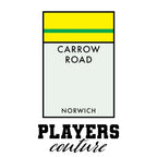 Norwich City Monopoly Card hoodie – white men's hoodie with black Norwich City Monopoly Card letters and Players Couture