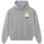 Norwich City Monopoly Card hoodie – close-up of white Norwich City Monopoly Card lettering and Players Couture logo on the