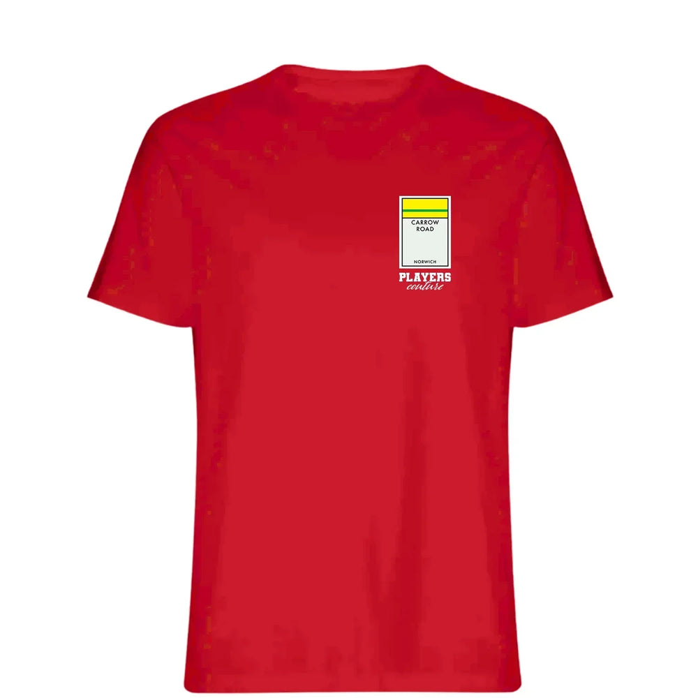 Norwich City Monopoly Card t-shirt – black men's t-shirt with white Norwich City Monopoly Card letters and Players Couture