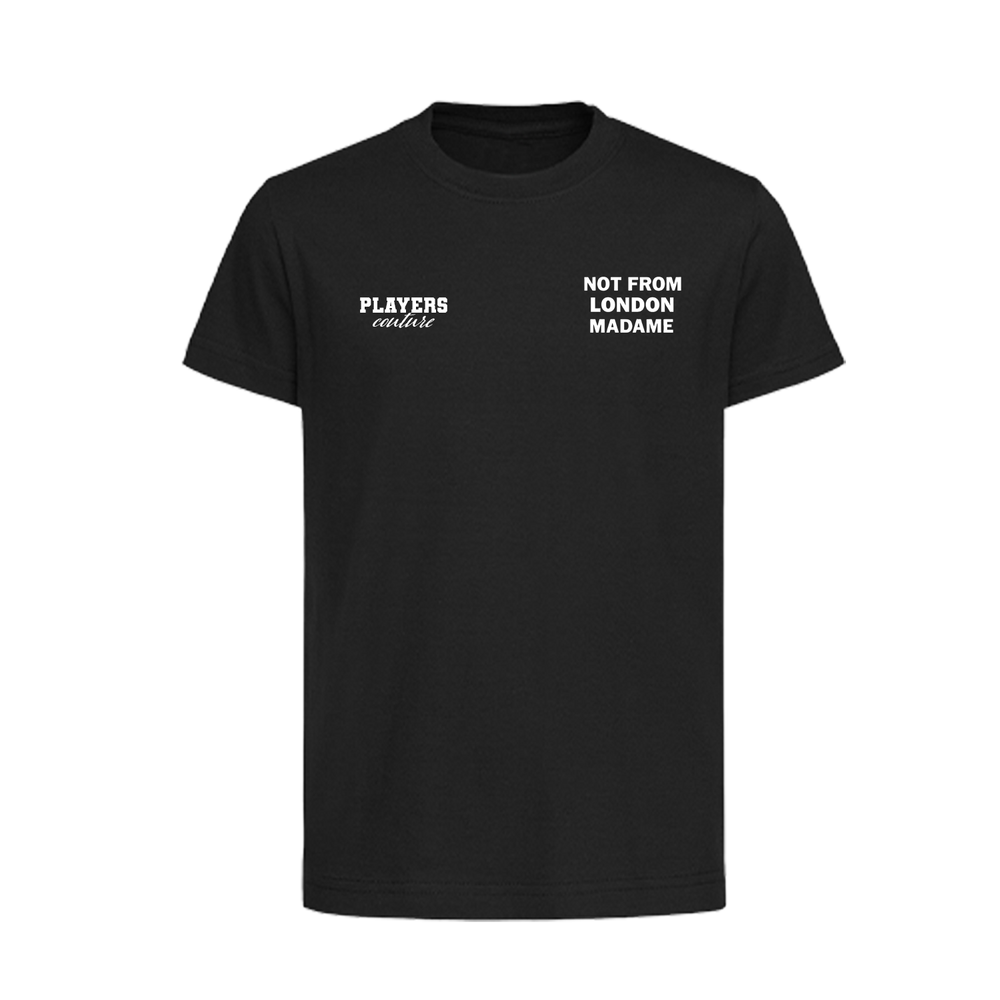 Not From London Madame Logo Players Couture Kids T-Shirt Black