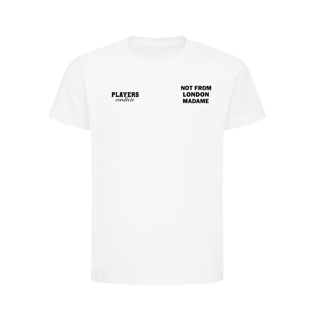 Not From London Madame Logo Players Couture Kids T-Shirt White
