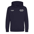Not From Manchester Madame hoodie – navy kids' hoodie featuring the Not From Manchester Madame Players Couture logo
